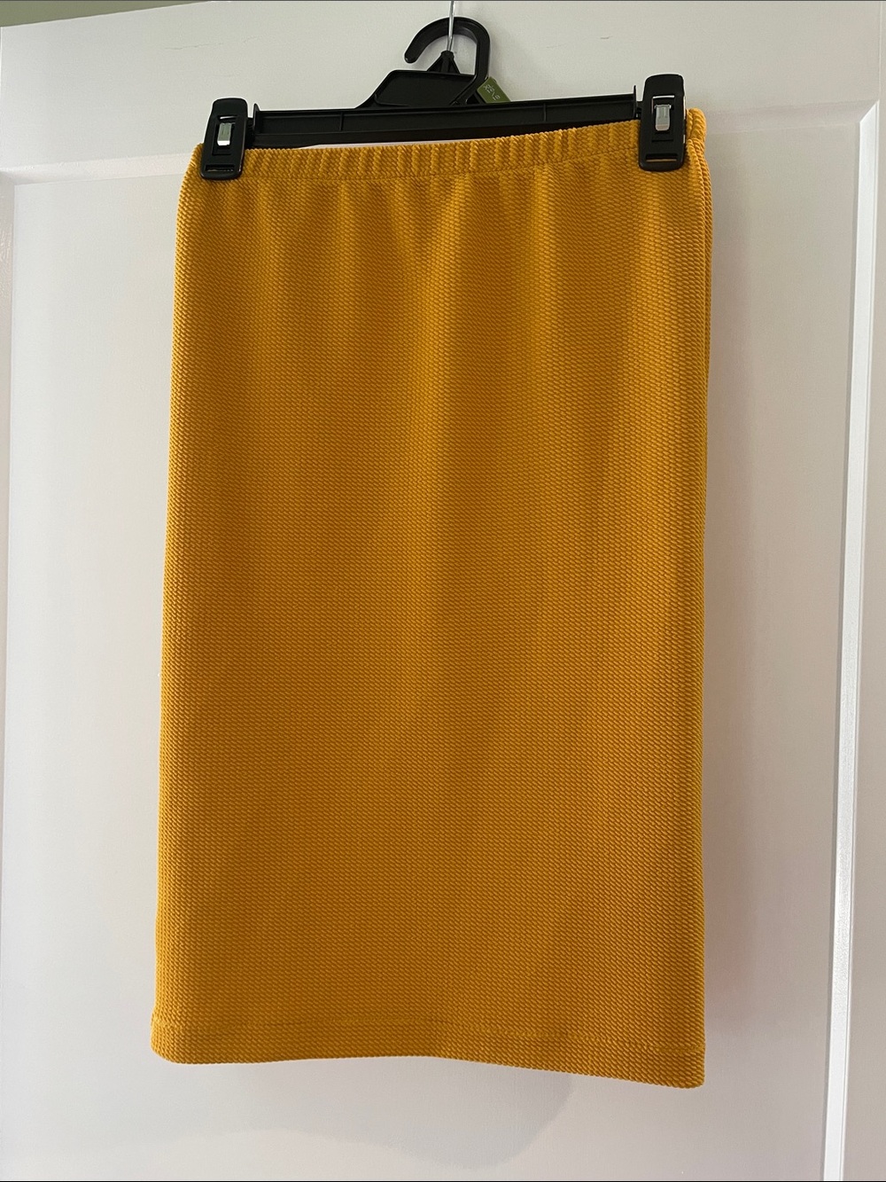 Mustard Knit Pencil Skirt - Girls